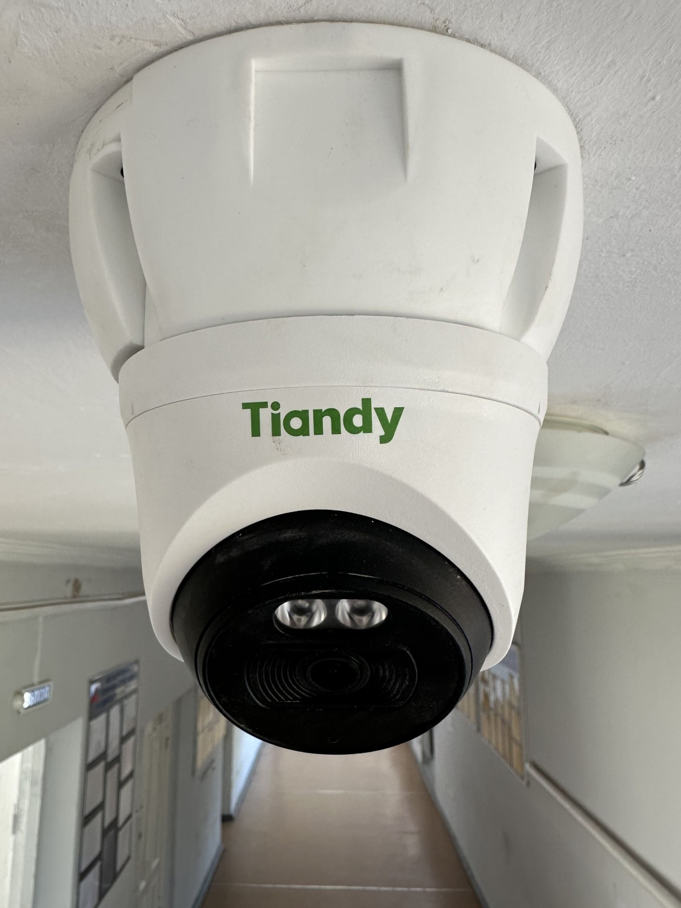 Установка купольной ip-камеры Tiandy